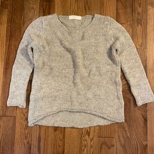 Zara heather grey melange sweater wool blend sz M